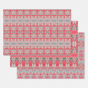 Rotes Shelley Liners Decorative Blatt Wrapping Pap