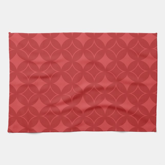 Rotes Shippomuster Handtuch (Horizontal)