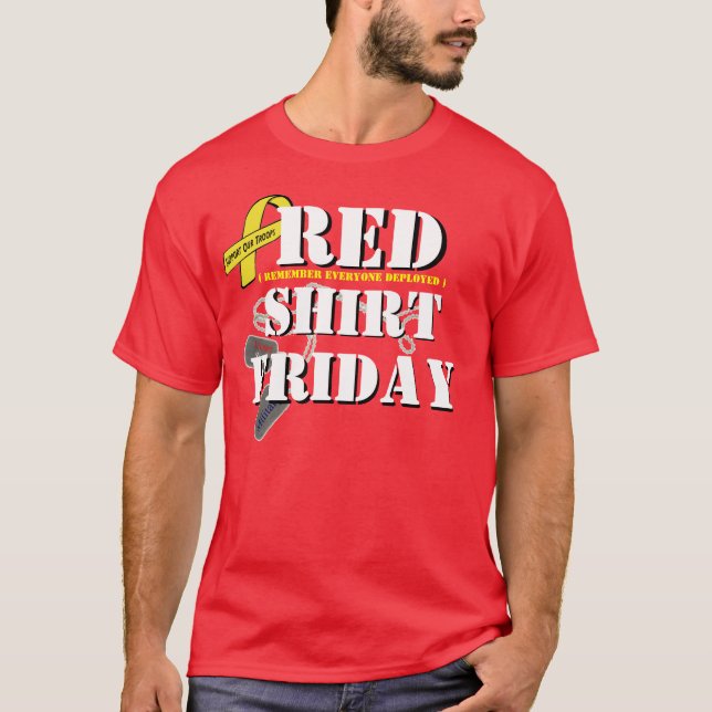 Rotes Shirt Freitag (Vorderseite)