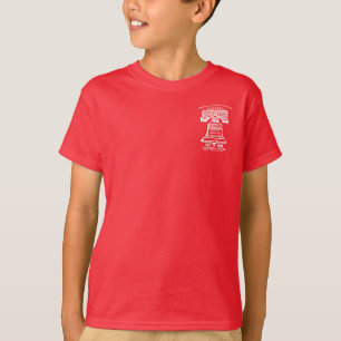 Rotes Shirt für die Jugend-Rückseite