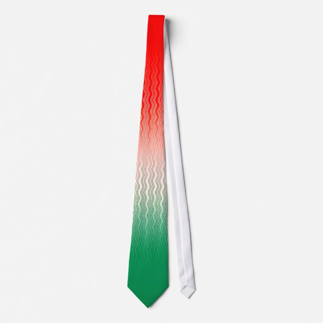 Rotes Silbergraue Streifen Krawatte (Vorderseite)