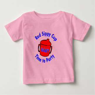 Rotes Sippy Schalen-Shirt Baby T-shirt
