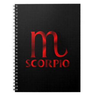 Rotes Skorpions-Horoskop-Symbol Notizblock