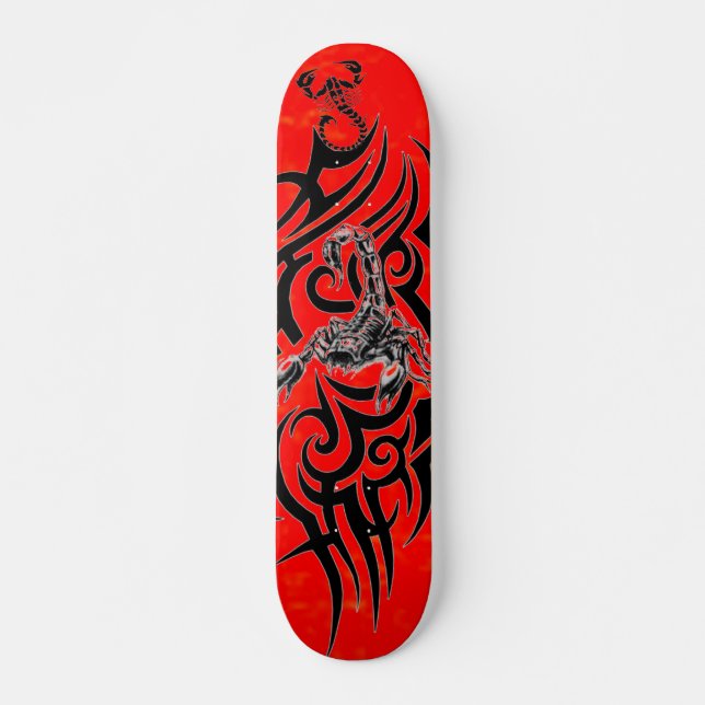 Rotes Skorpions-Skateboard Skateboard (Vorne)