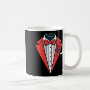 Rotes Smoking-Kostüm mit roter fancy-schleife Kaffeetasse