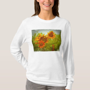Rotes Sonnenblume-Foto T T-Shirt