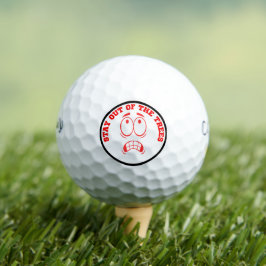 Rotes Sonnengesicht Bleibe aus den Bäumen Golfball