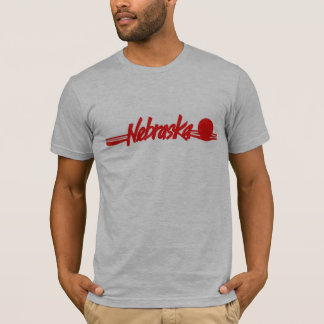 Rotes Sonnenuntergang-Shirt Nebraska T-Shirt