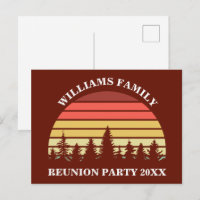 Rotes Sonnenuntergangs-Wald benutzerdefinierte Fam