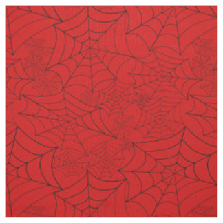 rotes Spinnennetz Halloween Gothic Stoff