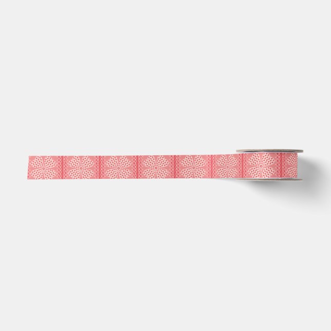 Rotes Spitzen-Design Satinband (Vorderseite)