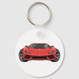 Rotes Sportauto Schlüsselanhänger