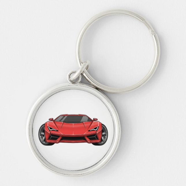Rotes Sportauto Schlüsselanhänger (Vorne)