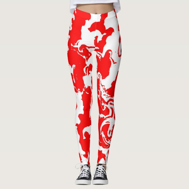 Rotes Spray Leggings (Vorderseite)