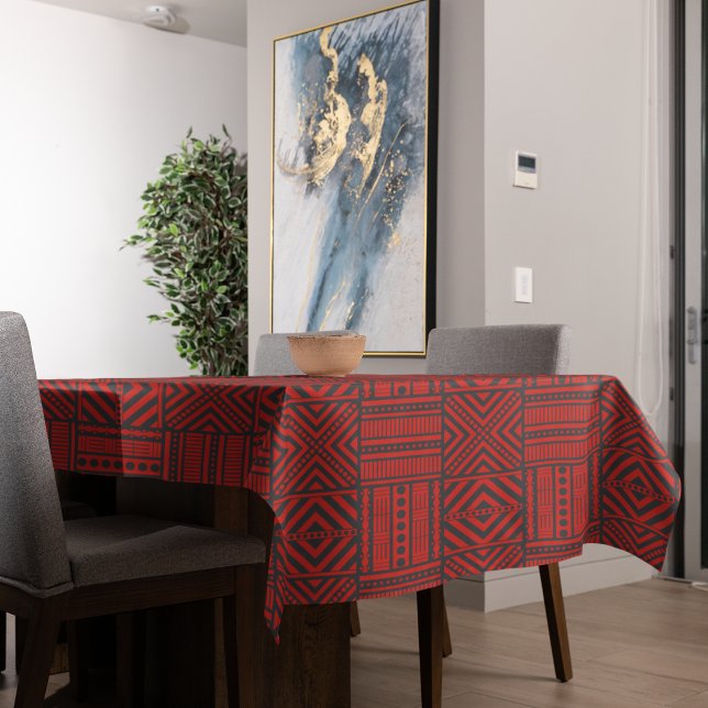 Rotes Stammesmuster-Kunsthandwerk Tischdecke (table cloth)
