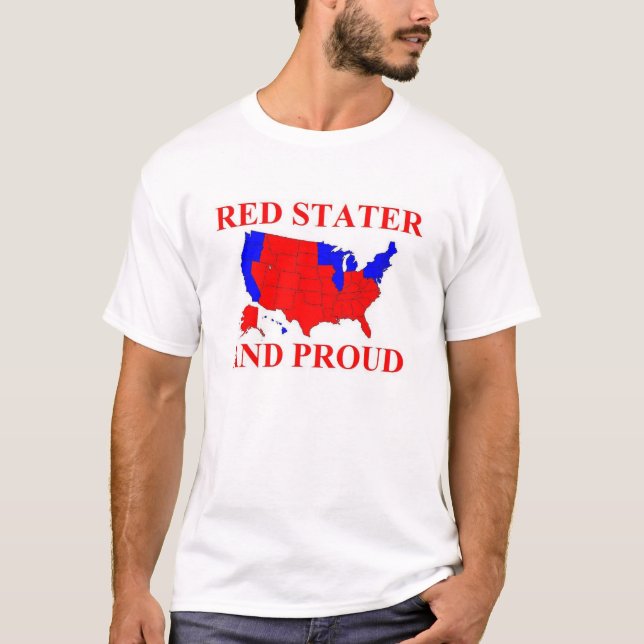Rotes Stater und stolz T-Shirt (Vorderseite)