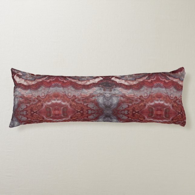 Rotes Steindesign Seitenschläferkissen (Vorderseite)