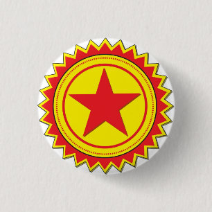 Rotes Stern-Abzeichen Button