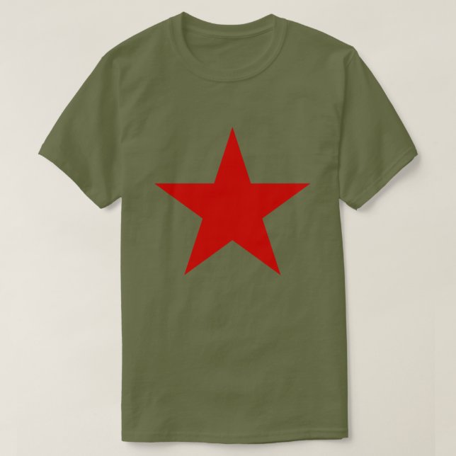 Rotes Stern ★ kommunistischer sozialistischer T-Shirt (Design vorne)