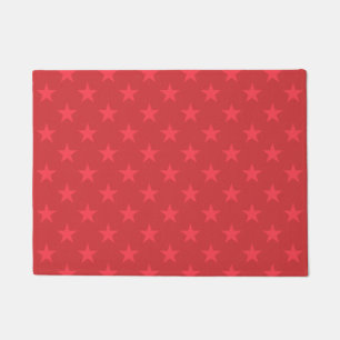 rotes Sterne-Muster Fußmatte