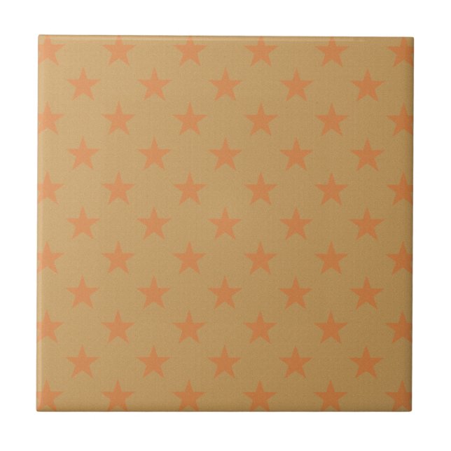 Rotes Sternenmuster Fliese (Vorderseite)