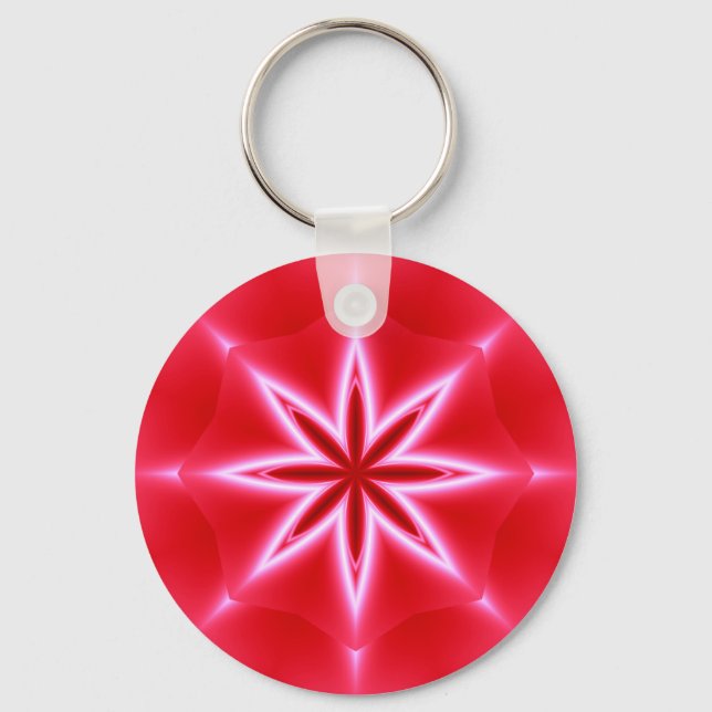 Rotes Sternenmuster Schlüsselanhänger (Vorderseite)