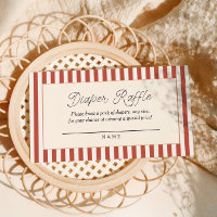 Rotes Streifen Italienisches Thema Baby Shower Win
