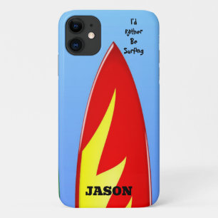Rotes Surfbrett "Ich würde lieber surfen" iPhone-H Case-Mate iPhone Hülle