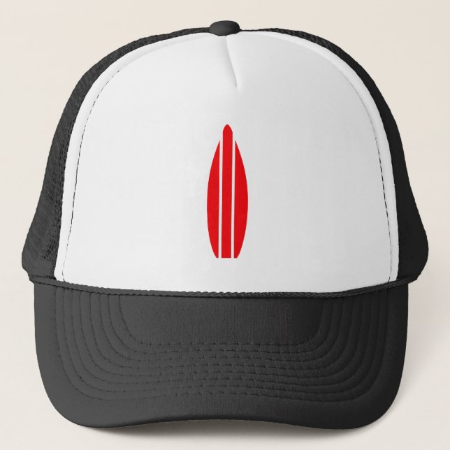 Rotes Surfbrett Truckerkappe (Vorderseite)