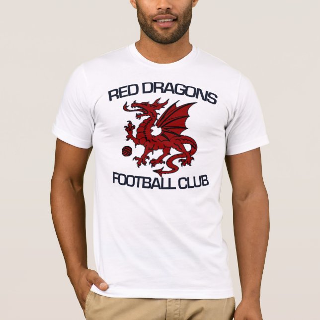 Rotes T-Shirt der Drache-FC (Vorderseite)
