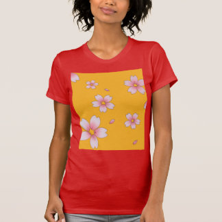 Rotes T-Shirt mit Blumen