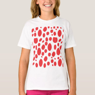 Rotes T-Shirt mit Punkten