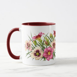 Rotes Taglilienbouquet Tasse
