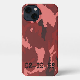 Rotes Tarnmuster iPhone 13 Hülle