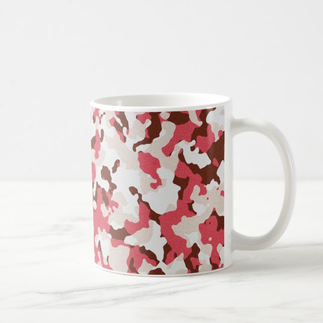 Rotes Tarnmuster Kaffeetasse (Rechts)