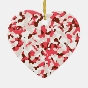 Rotes Tarnmuster Keramikornament