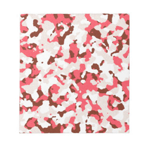 Rotes Tarnmuster Notizblock