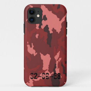 Rotes Tarnmuster Rosa-Maroon-Tarnung Case-Mate iPhone Hülle