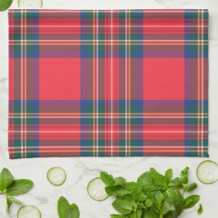 Rotes Tartan-Karo-Festtags-Klassiker Bunt Geschirrtuch