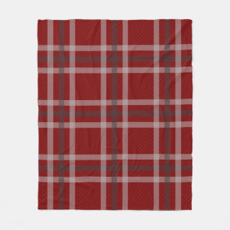Rotes Tartan-Karo traditionelles schottisches Plai Fleecedecke