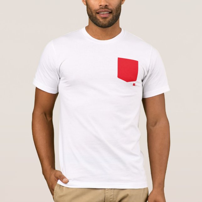 Rotes Taschen-T-Shirt T-Shirt (Vorderseite)