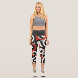 Rotes Team Capri Leggings