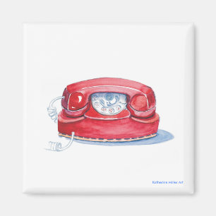 Rotes Telefon Magnet