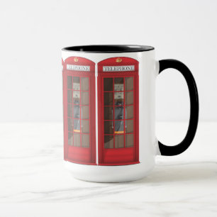 Rotes Telefonhäuschen Tasse