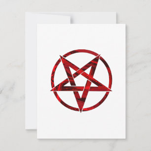 Rotes Teufel-Pentagramm Karte