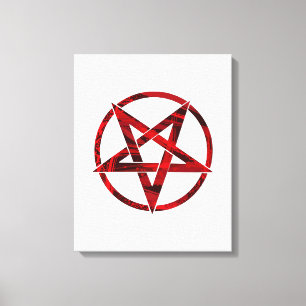 Rotes Teufel-Pentagramm Leinwanddruck