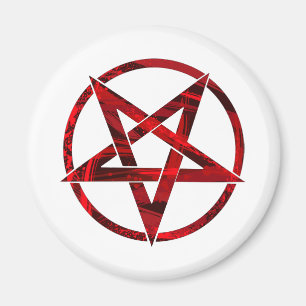 Rotes Teufel-Pentagramm Magnet