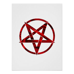Rotes Teufel-Pentagramm Poster