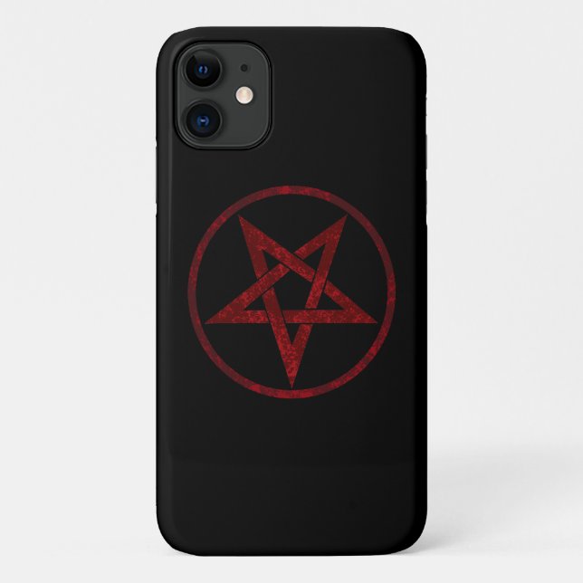 Rotes Teufels-Pentagramm Case-Mate iPhone Hülle (Rückseite)