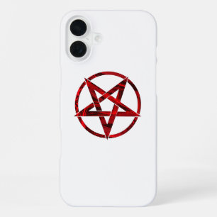 Rotes Teufels-Pentagramm iPhone 16 Plus Hülle